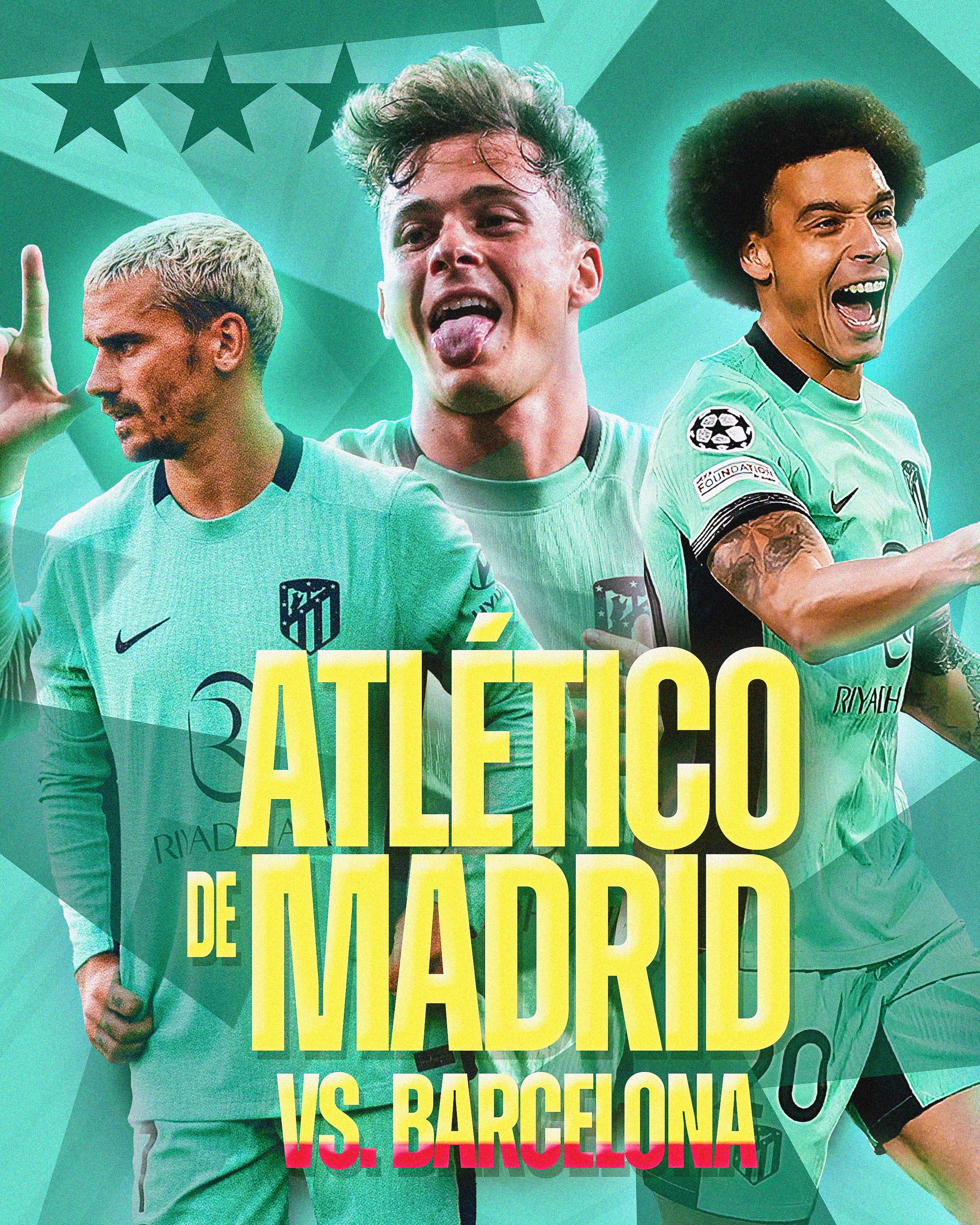 Atletico vs Barca football graphic