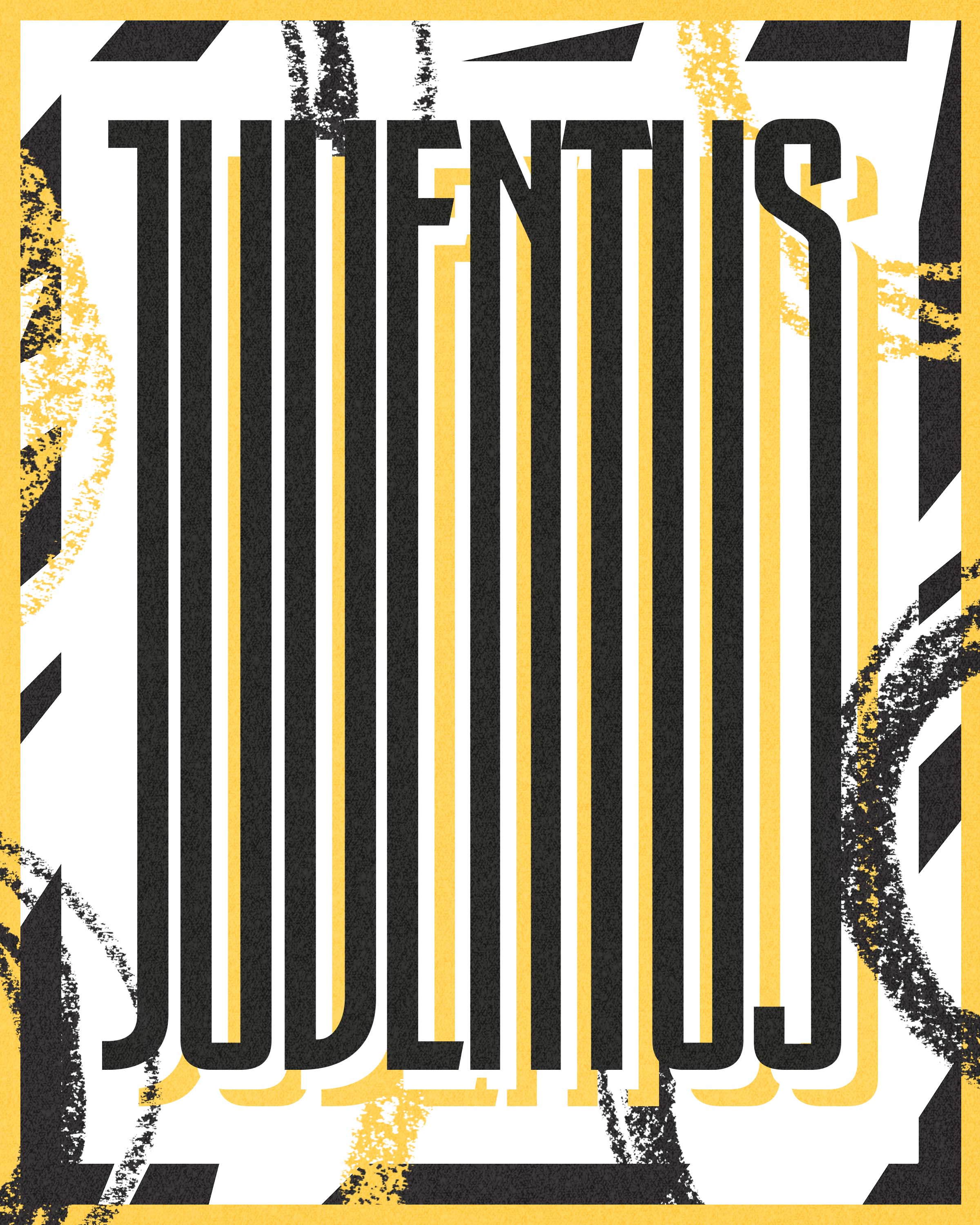 Juventus typographic football graphic