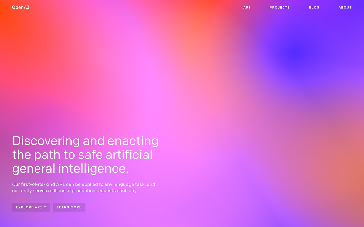 OpenAI branding with soft layered gradients