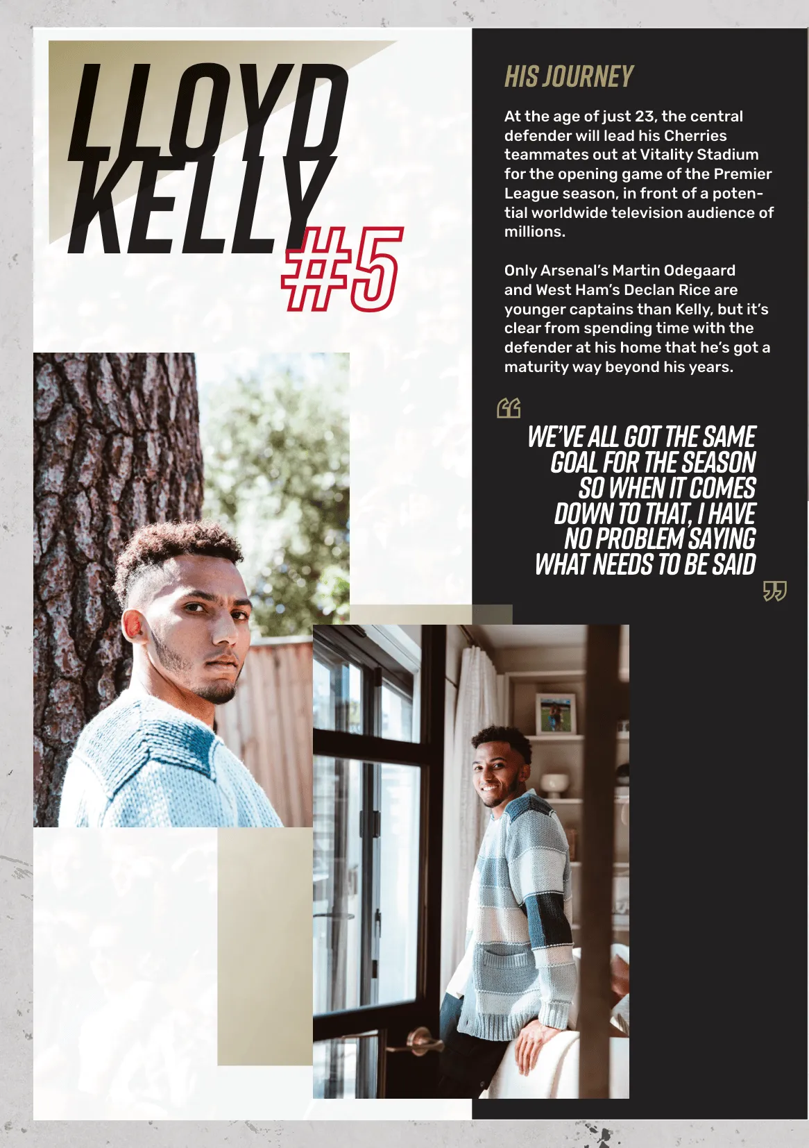 AFC Bournemouth brochure article page, spread 1