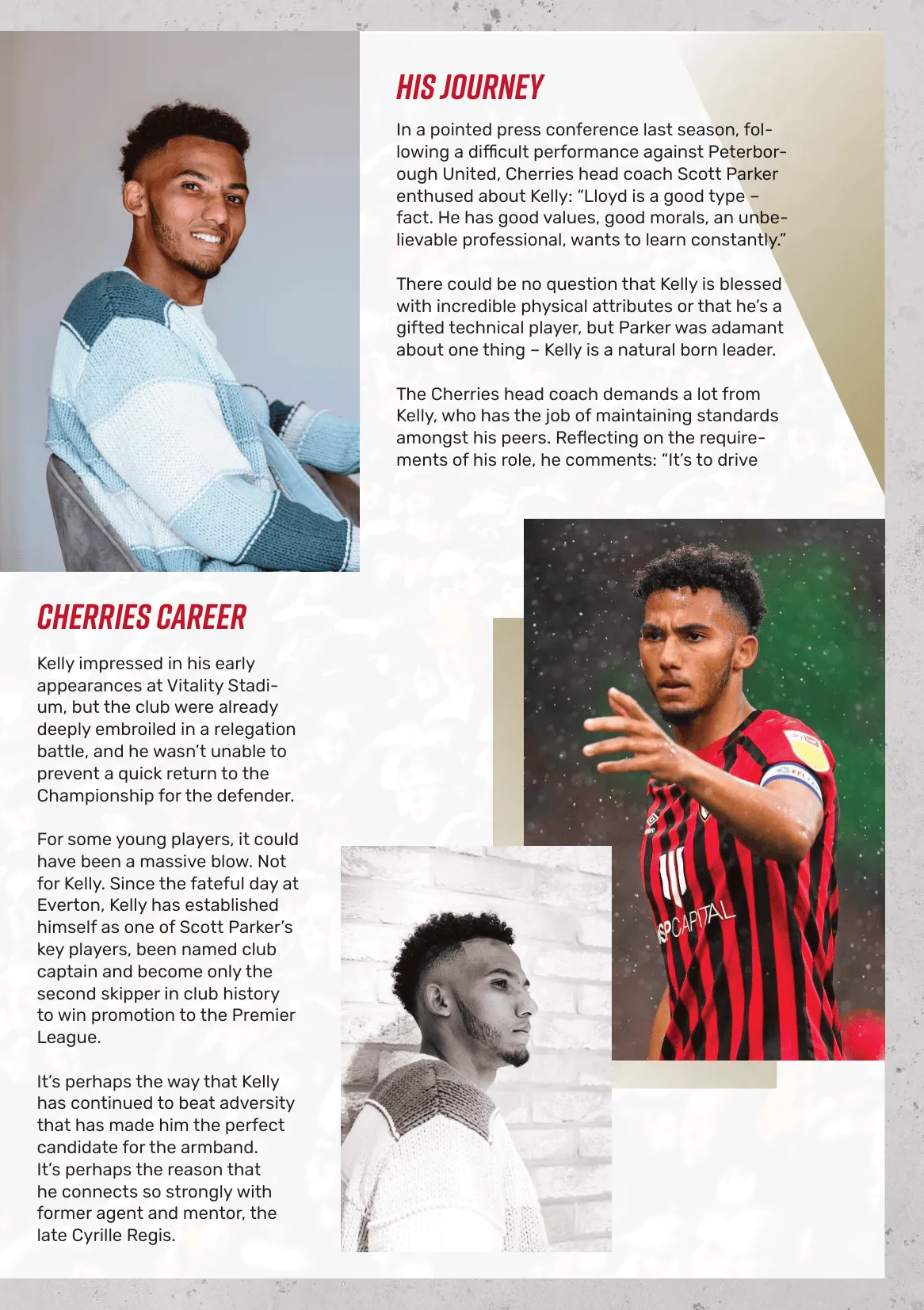 AFC Bournemouth brochure article page, spread 2
