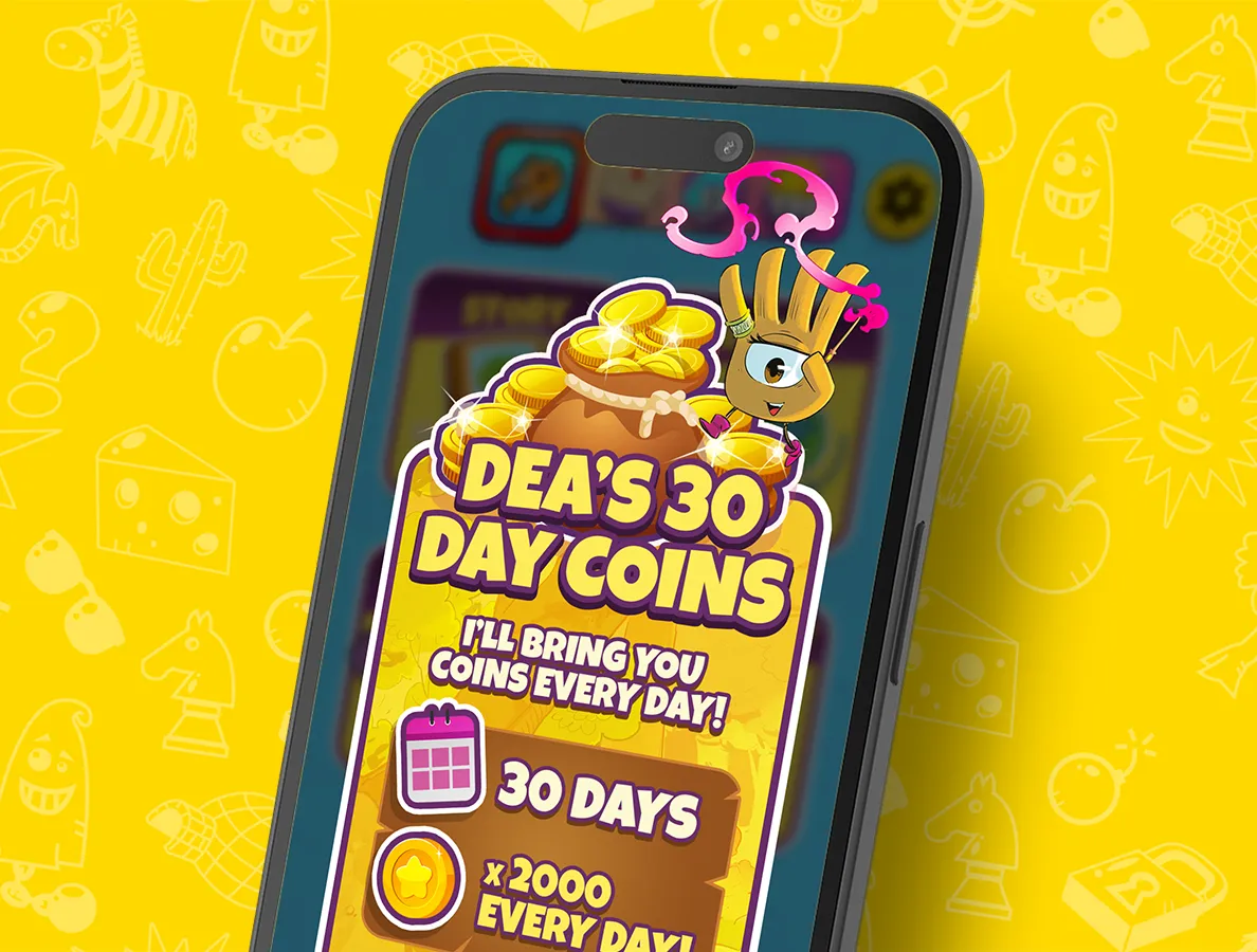 Dobble Go! daily coins reward UI screen