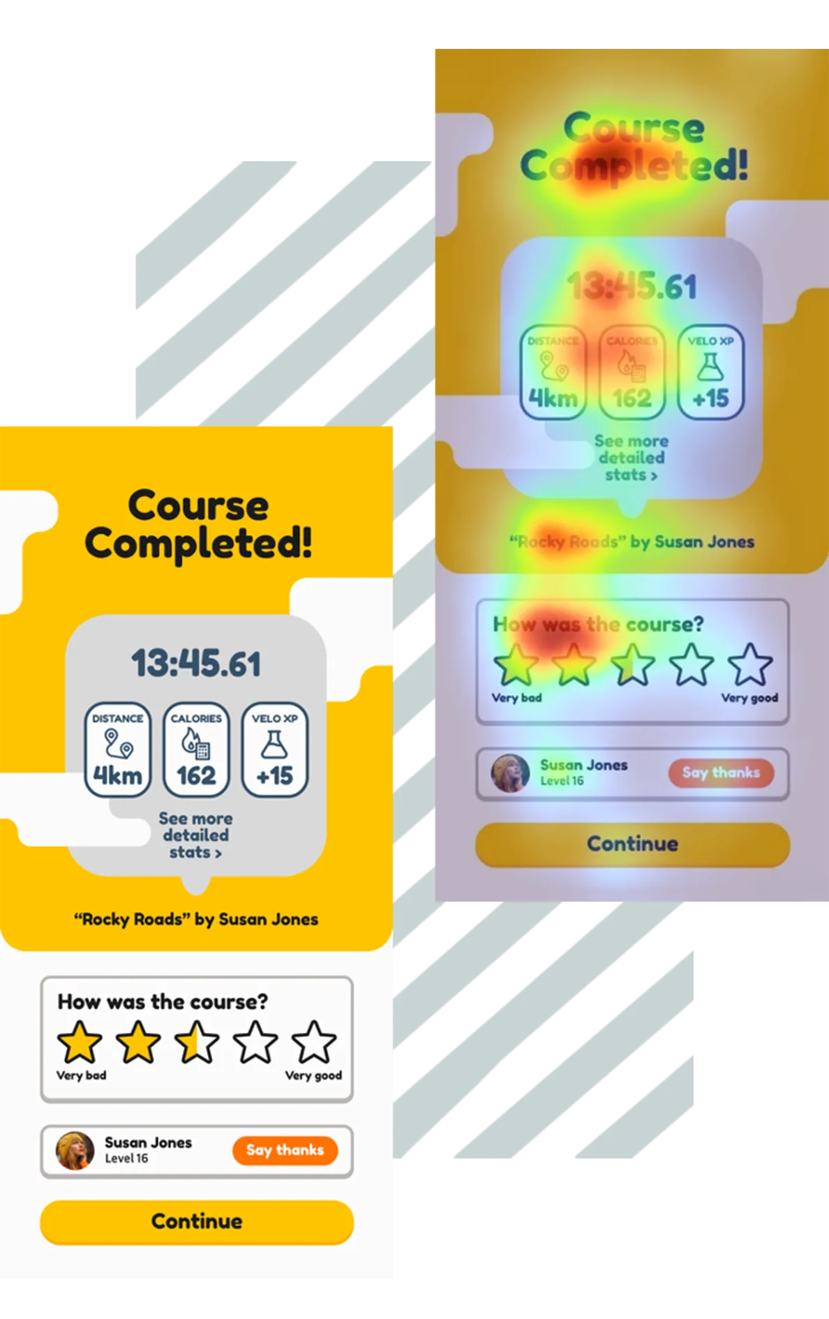 Attention Insight heatmap analysis for Velo UI