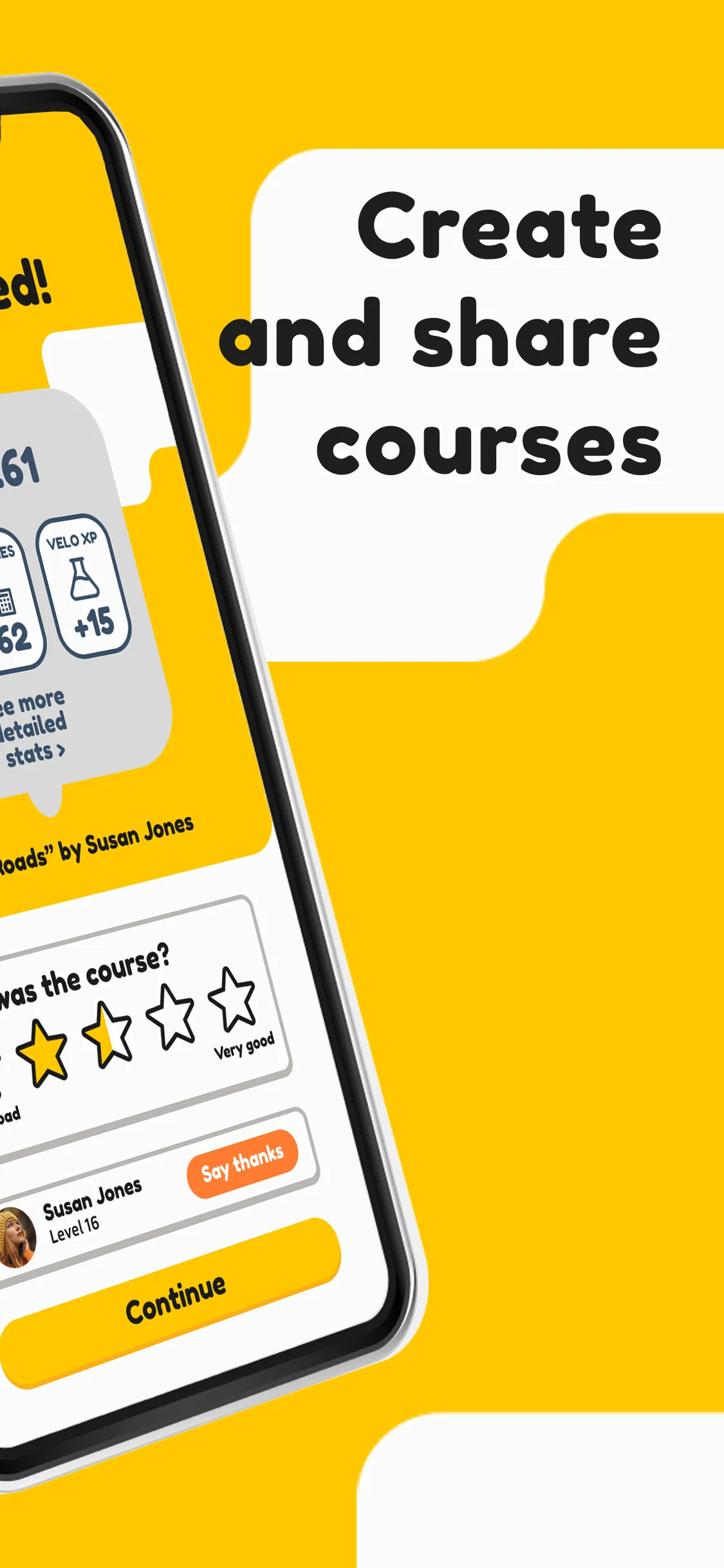 Velo app onboarding splash screen, step two