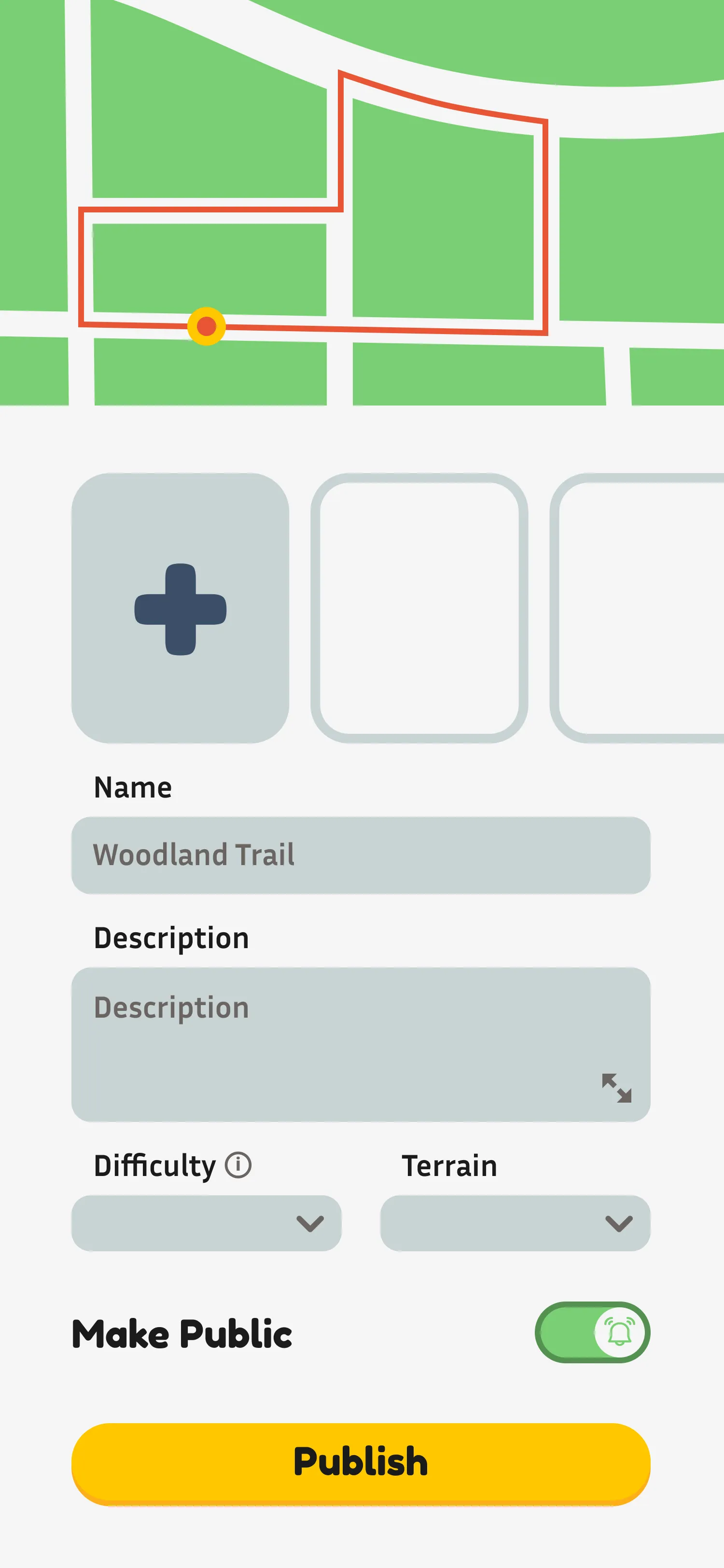 Velo app route map screen