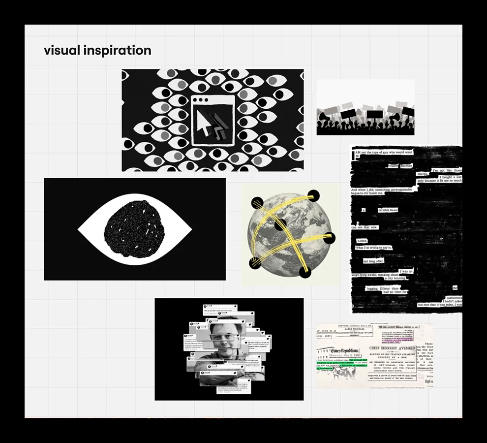 Visual style inspiration references for project