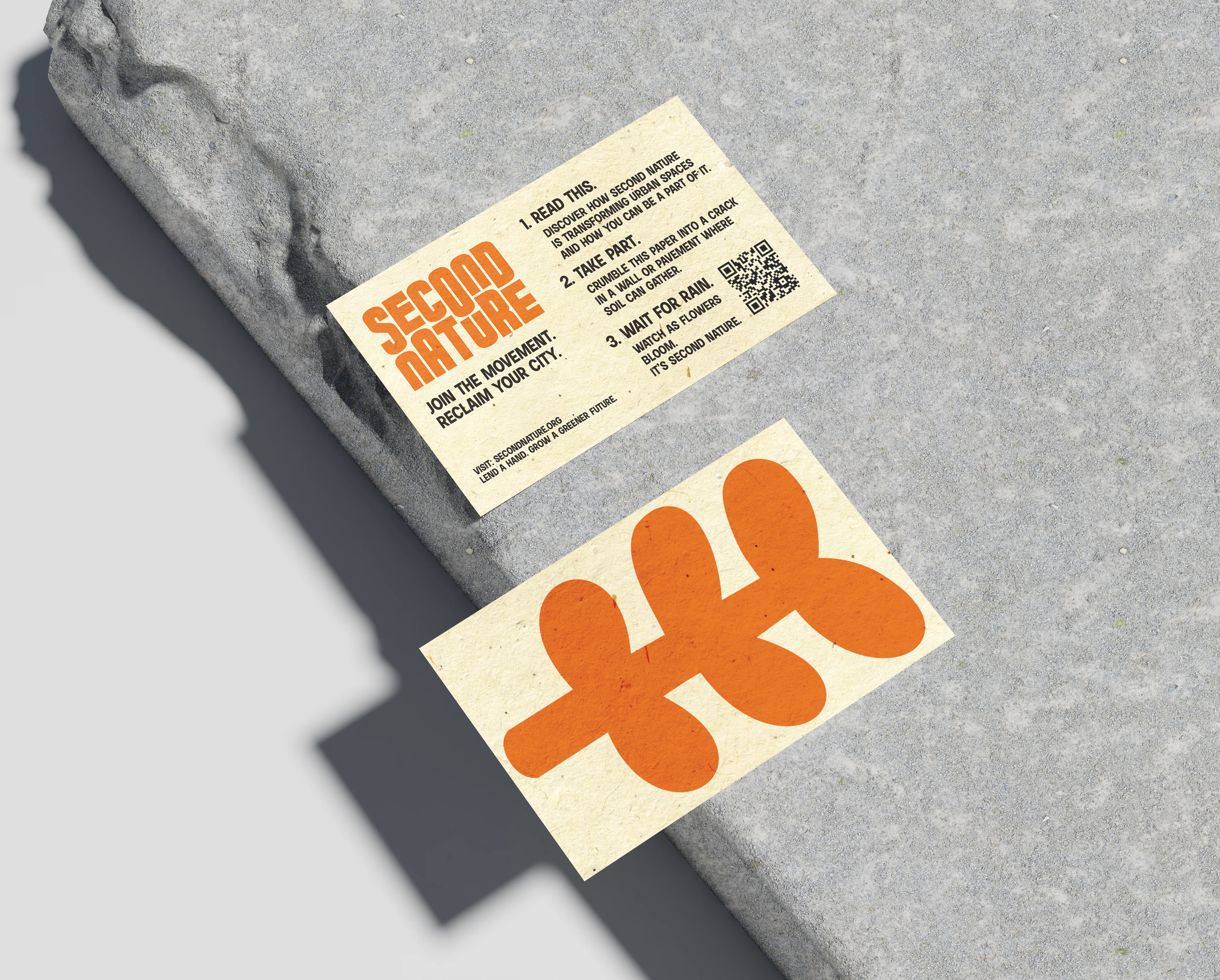 Second Nature business card mockup