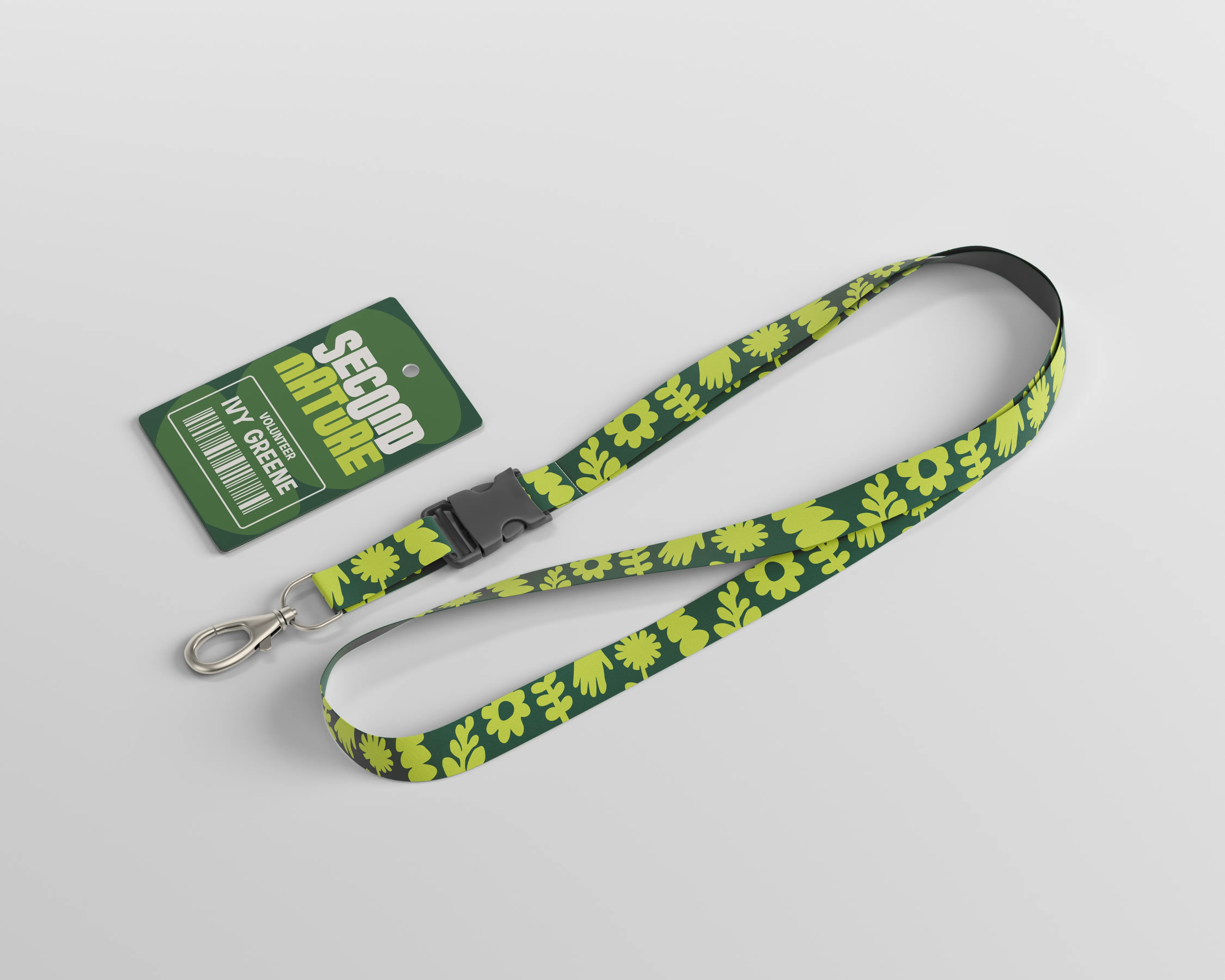 Second Nature lanyard mockup