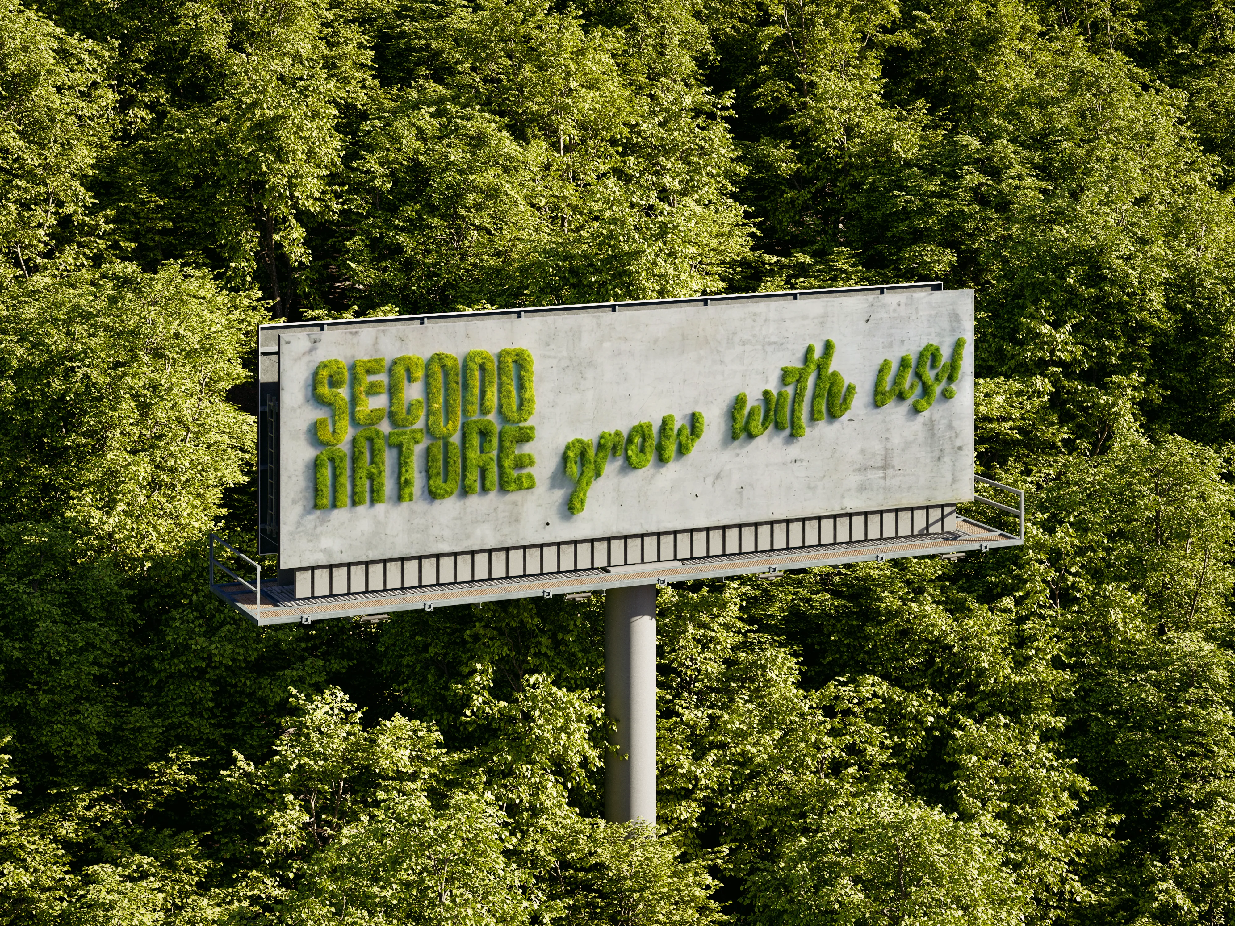 Second Nature moss billboard