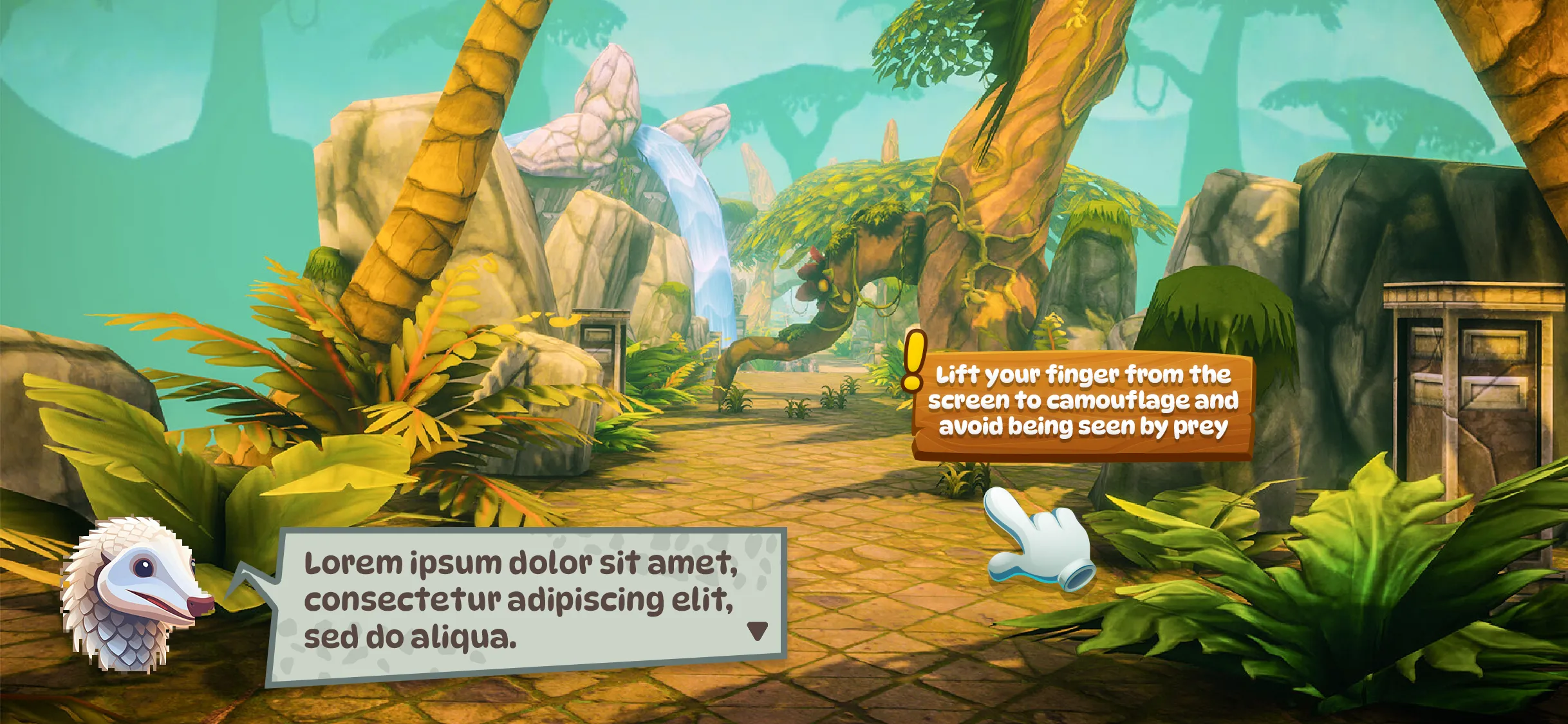 Pangolin app hint overlay screen