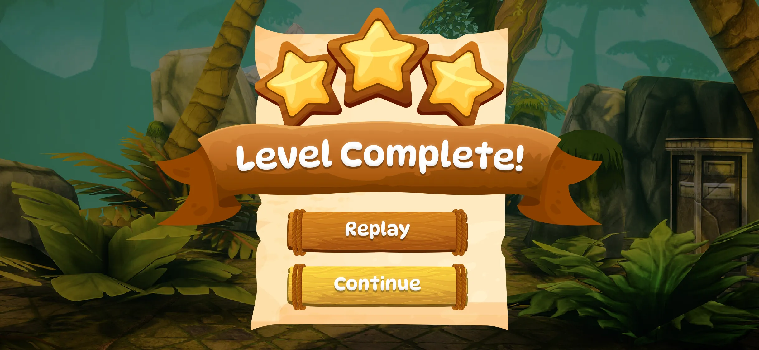 Pangolin app level complete screen